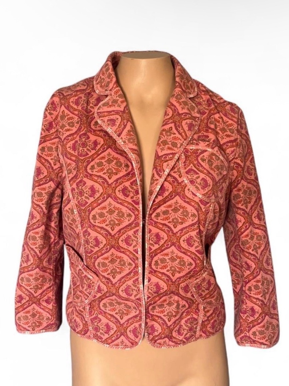 The Limited Pink Patterned cropped Blazer